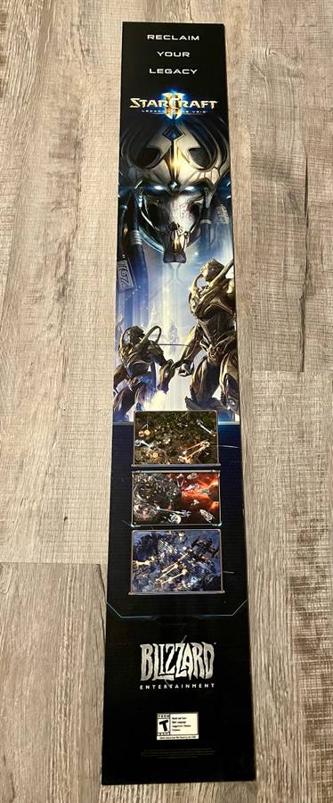 Póster magnético promocional del juego StarCraft 2 II de Blizzard alto de 45 pulgadas