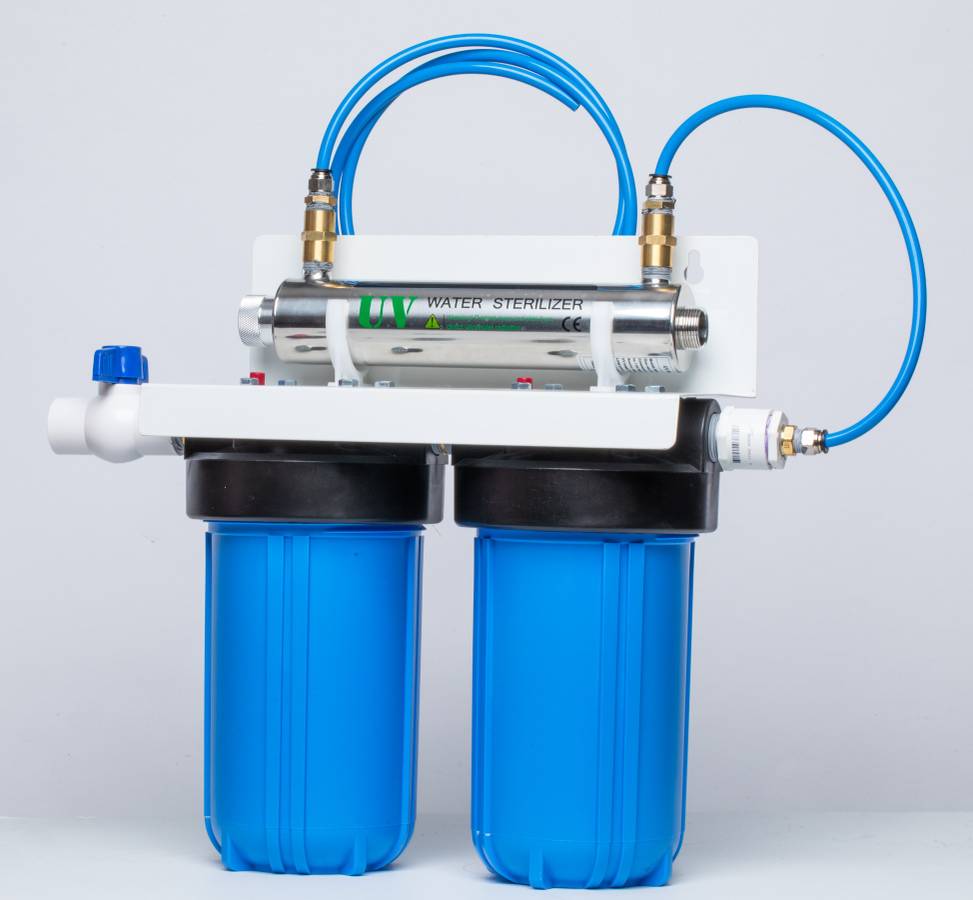 Filtro de agua. Purificador. Doble cartucho. Sedimento-Carbón