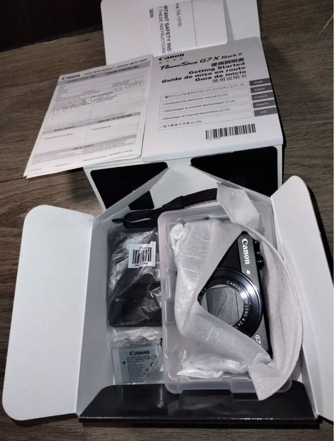 Nueva Canon PowerShot G7 X Mark II. Incluye accesorios originales.