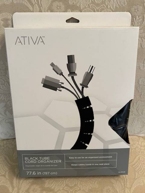 Organizador de cables de tubo negro Ativa