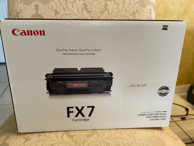 Cartucho de tinta negra Canon FX7 nuevo