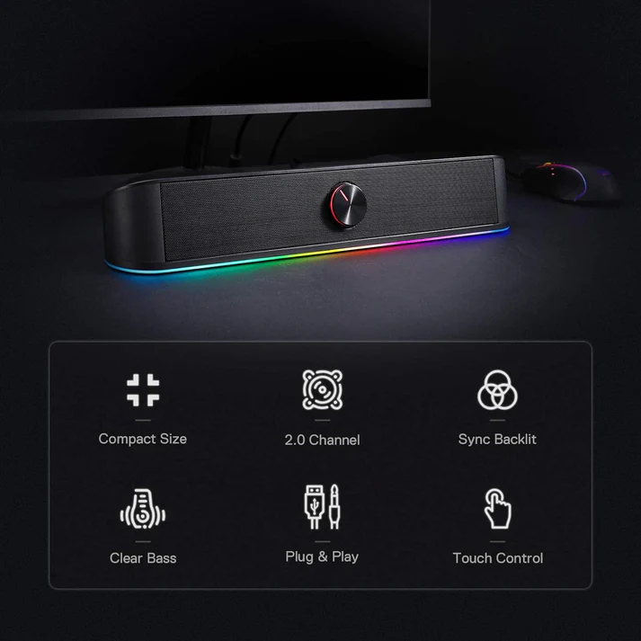 Barra de sonido RGB Redragon Adiemus