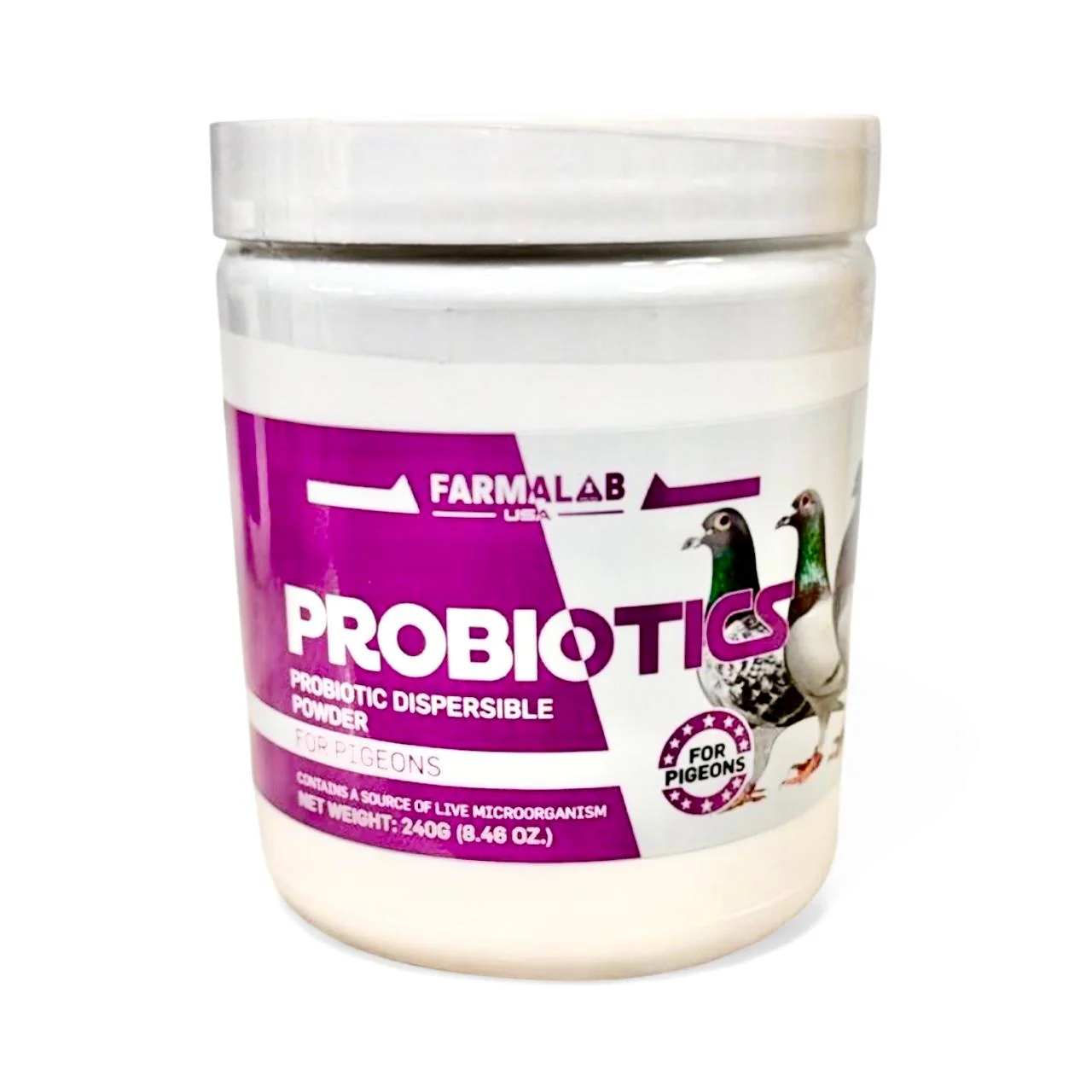 Polvo dispersable de probióticos para pajaros