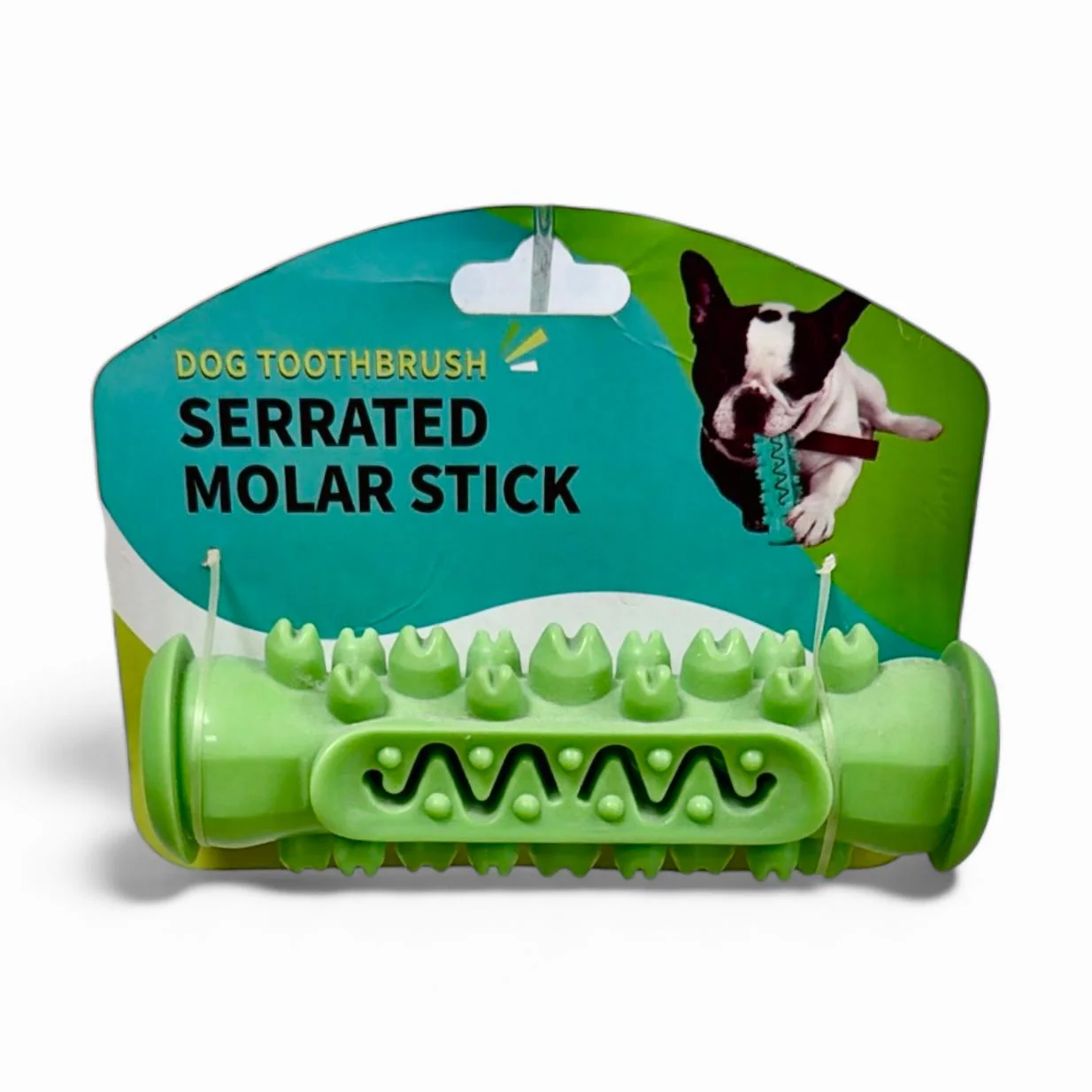 Cepillo de dientes de perro con mango serrado