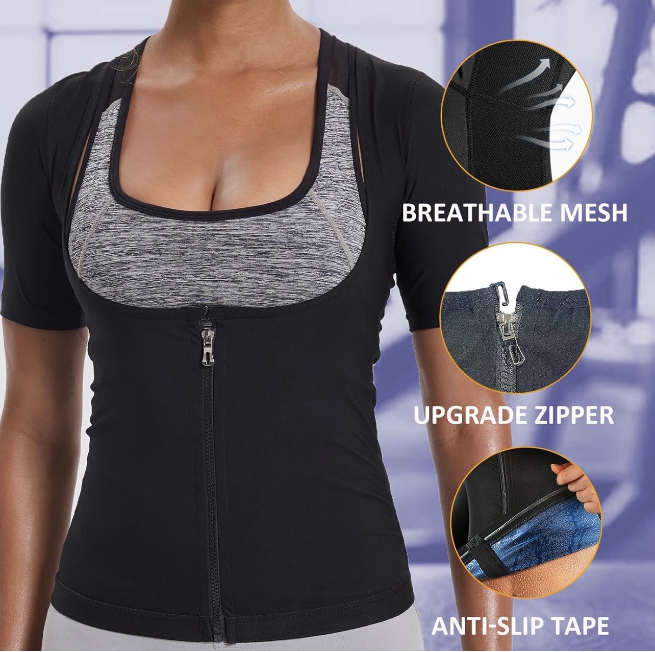 Camiseta de traje sauna para mujer