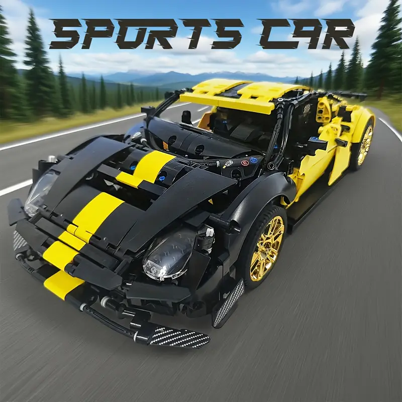 Nuevo Ferrari 488, Tipo Lego Técnico, de 1,785 Piezas y Escala 1/10.