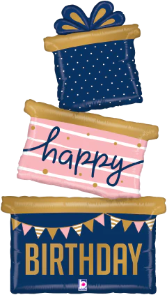 Trío de globos de aluminio con forma de Betallic Navy de 37 pulgadas, paquete de 1 unidad