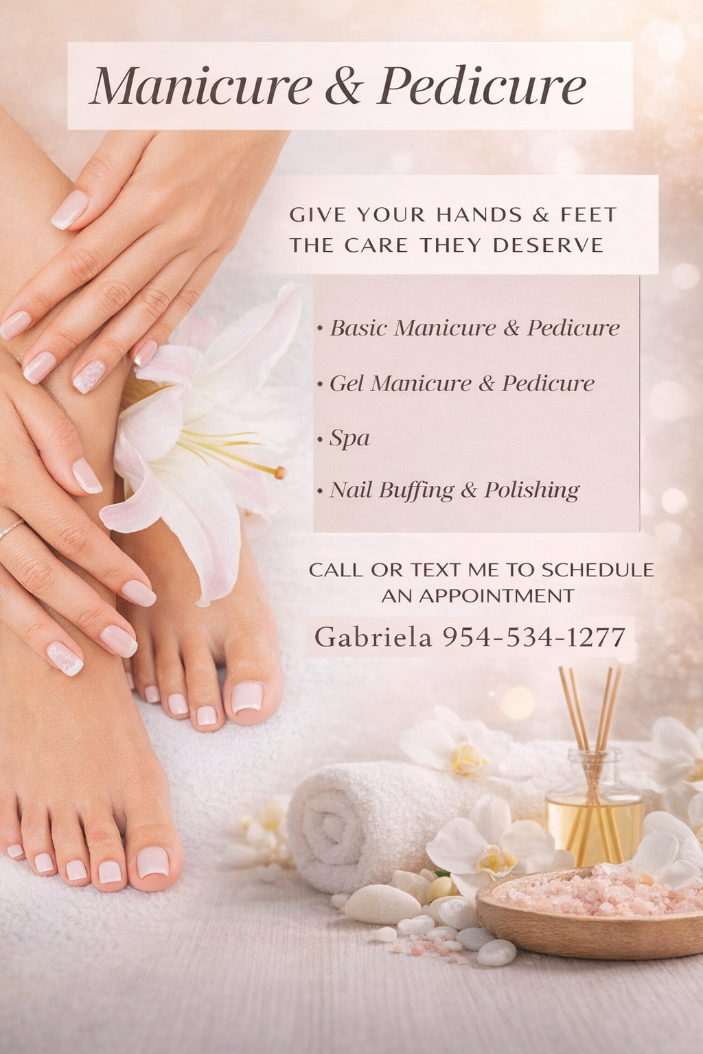Manicure and pedicure