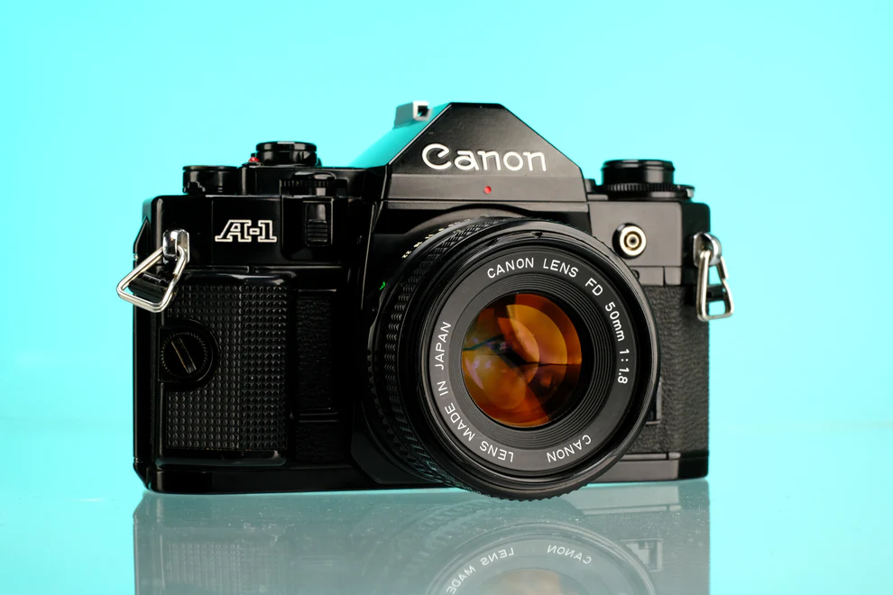 Cámara réflex de 35 mm Canon A-1 + objetivo nFD de 50 mm f/1,8