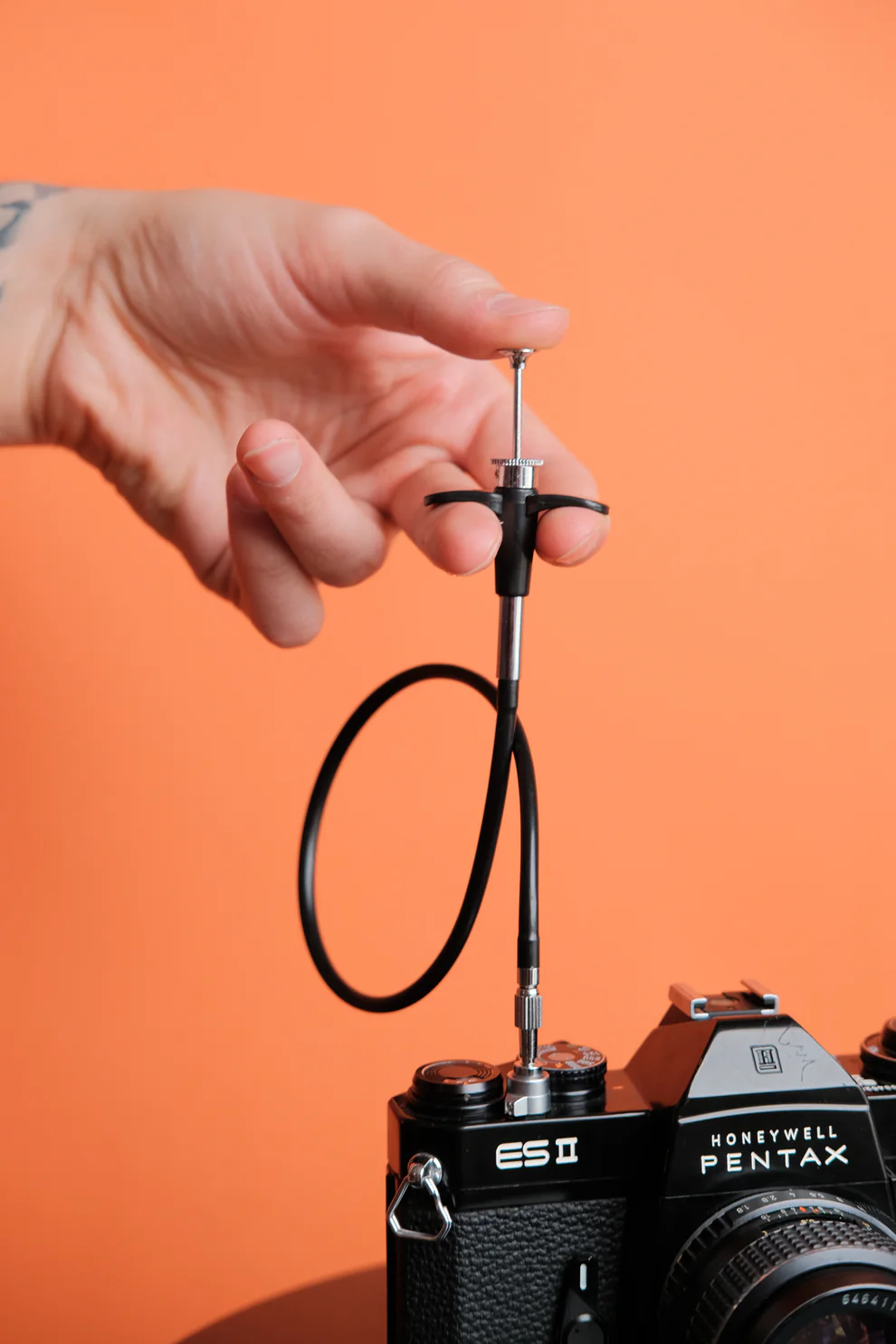 Cable de disparador roscado para cámara - 38 cm