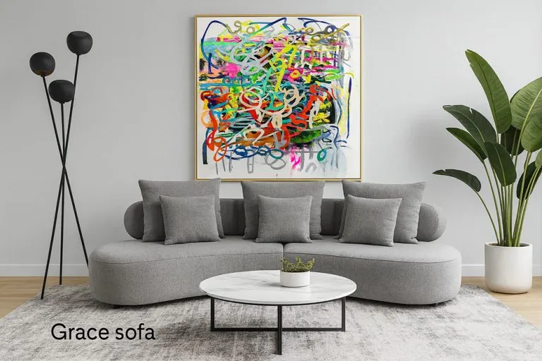 Sofá modular con cojines