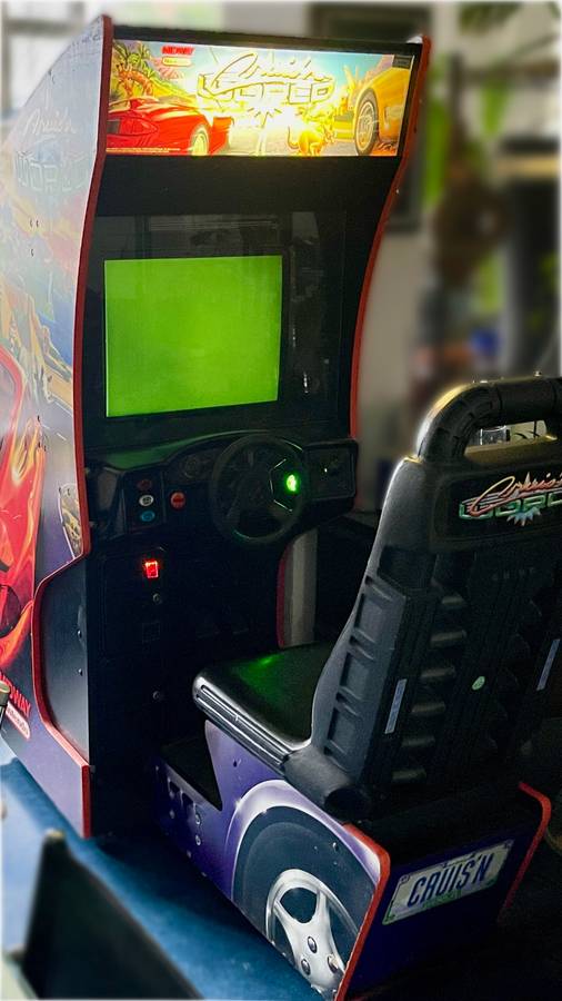 Máquina arcade rara Sit-Down Cruis'n World en venta