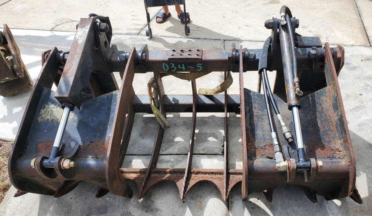 Garra hidráulica Root Grapple de 72" para cargadora compacta Skid Steer, resistente, grosor ¾".