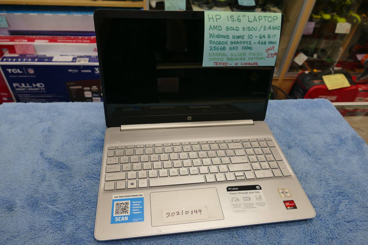 HP 15.6" Laptop Silver EF 1038 NR