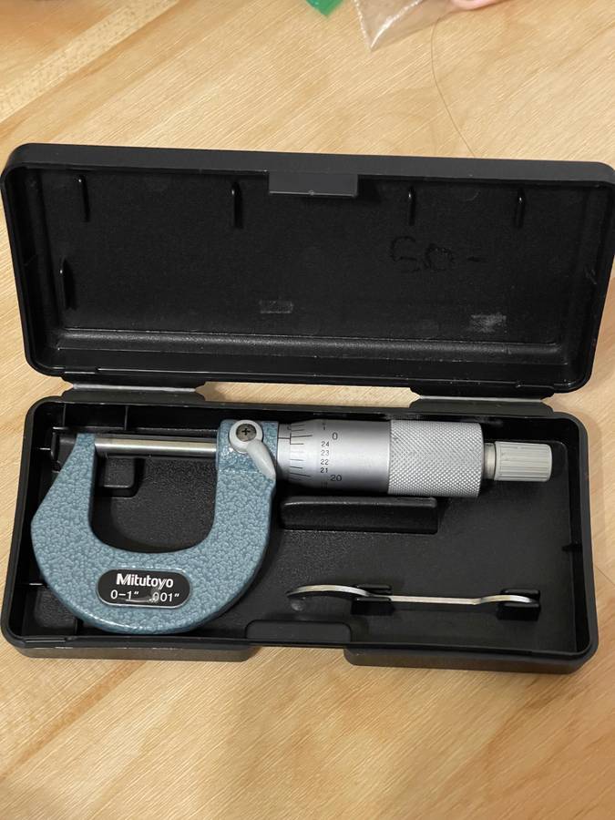 Micrómetro exterior Mitutoyo serie 103-259 con tope de trinquete